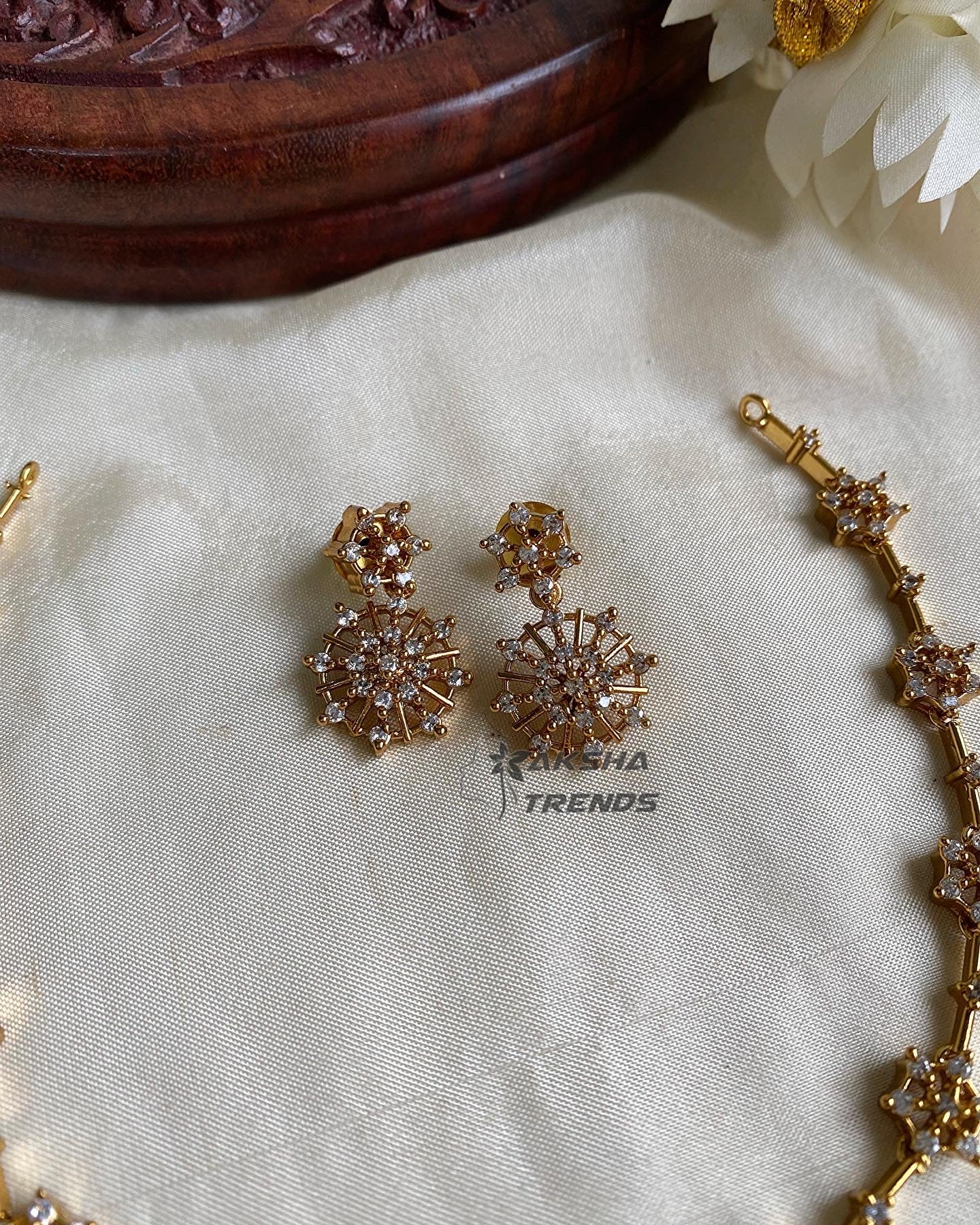 Floral Nakshatra diamond necklace Aksha Trends