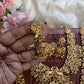 Mayura Grand bridal set -Gold bead Aksha Trends