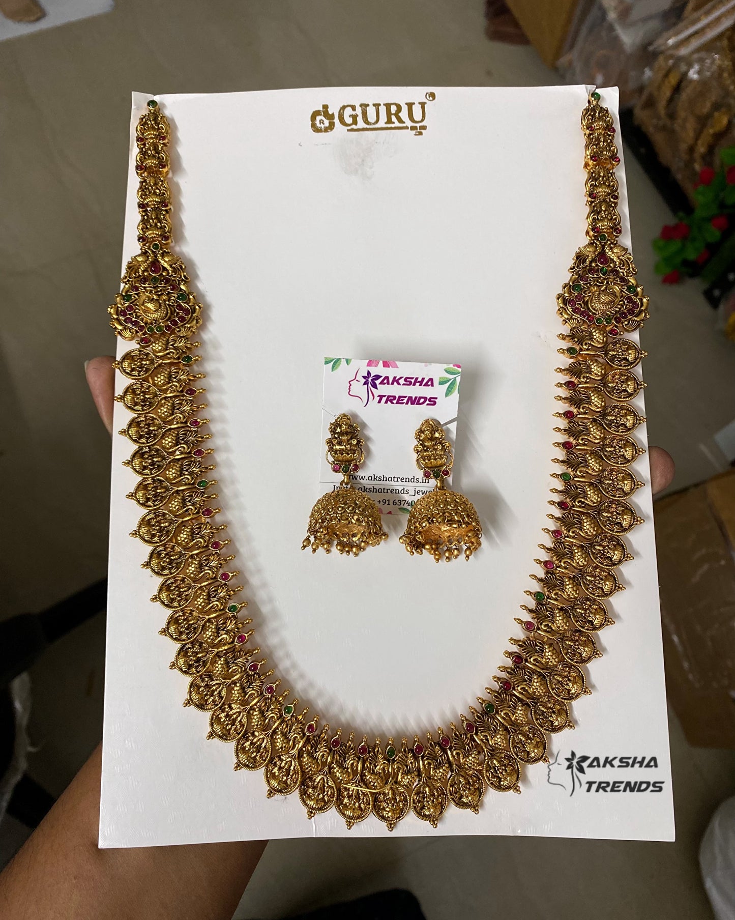 Lakshmi coin bridal Haram Aksha Trends