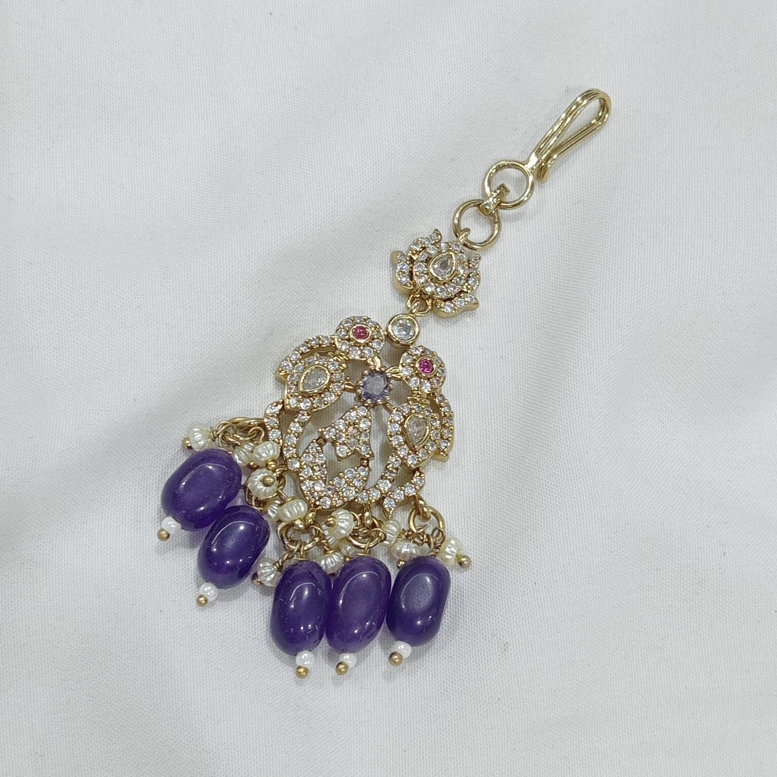 Victoria diamond tikka -purple Aksha Trends