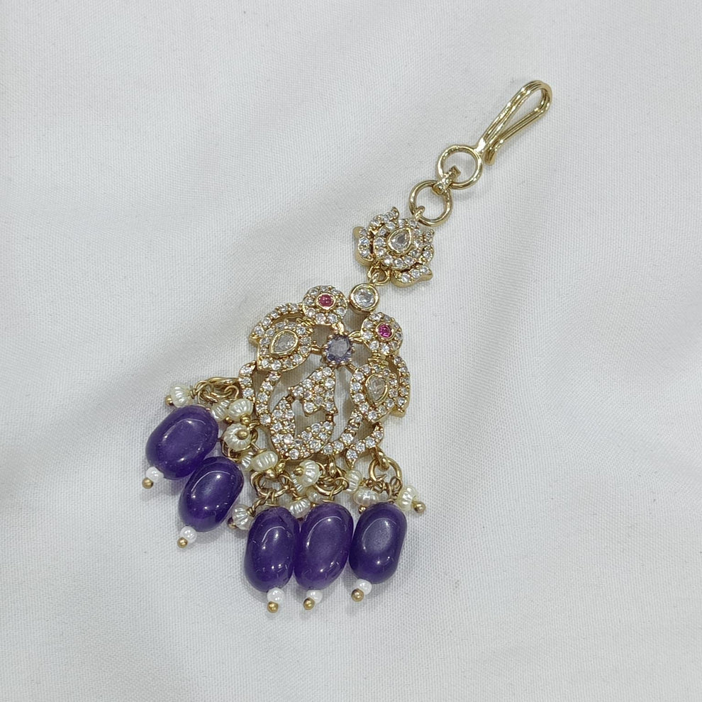 Victoria diamond tikka -purple Aksha Trends 