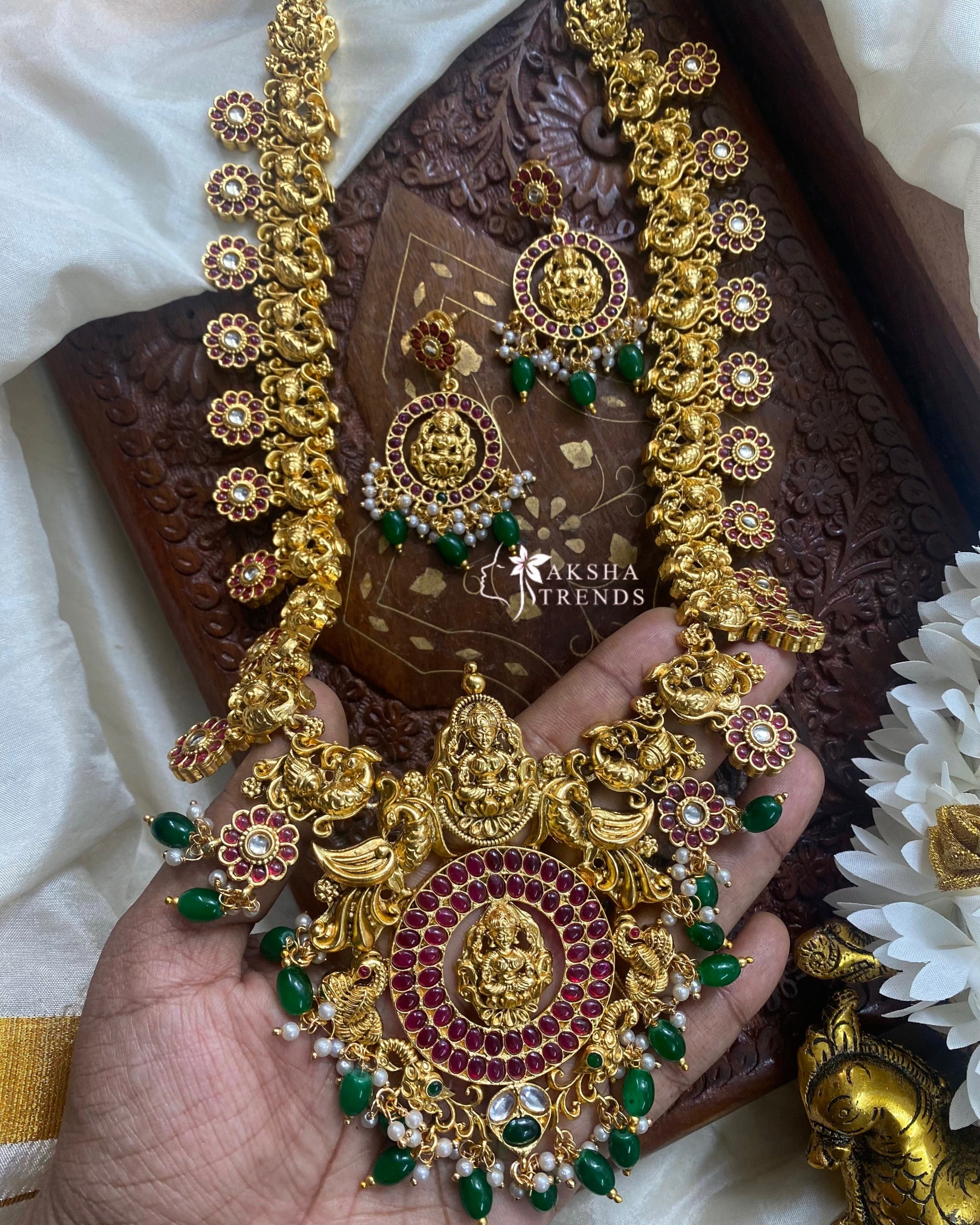 Nagasi bridal Haram -Green Aksha Trends