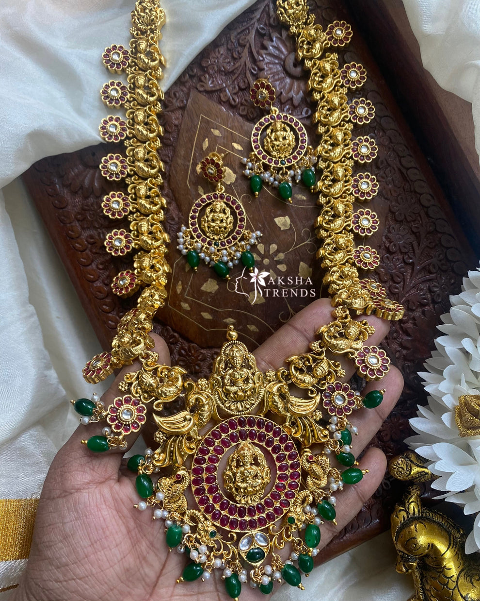 Nagasi bridal Haram -Green Aksha Trends 