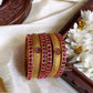 Bridal Bangles -Ruby stone (6pc) Aksha Trends