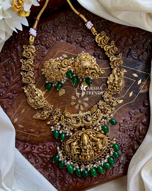 Nagasi Temple Bridal Necklace -Green Aksha Trends