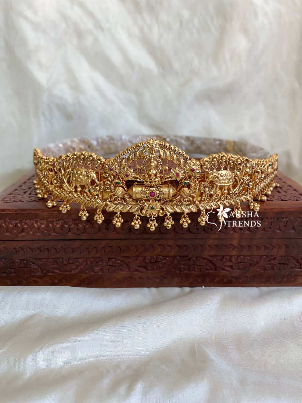 Lakshmi golden bridal hip belt Aksha Trends 