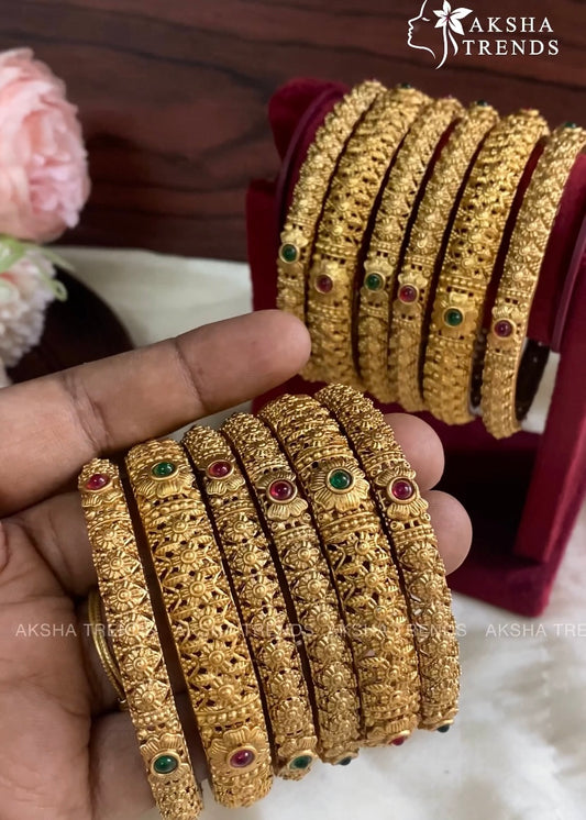 Floral bangles (6pc) Aksha Trends