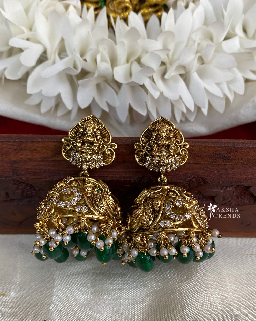 Bridal Nagas Jhumkas -Green Aksha Trends 