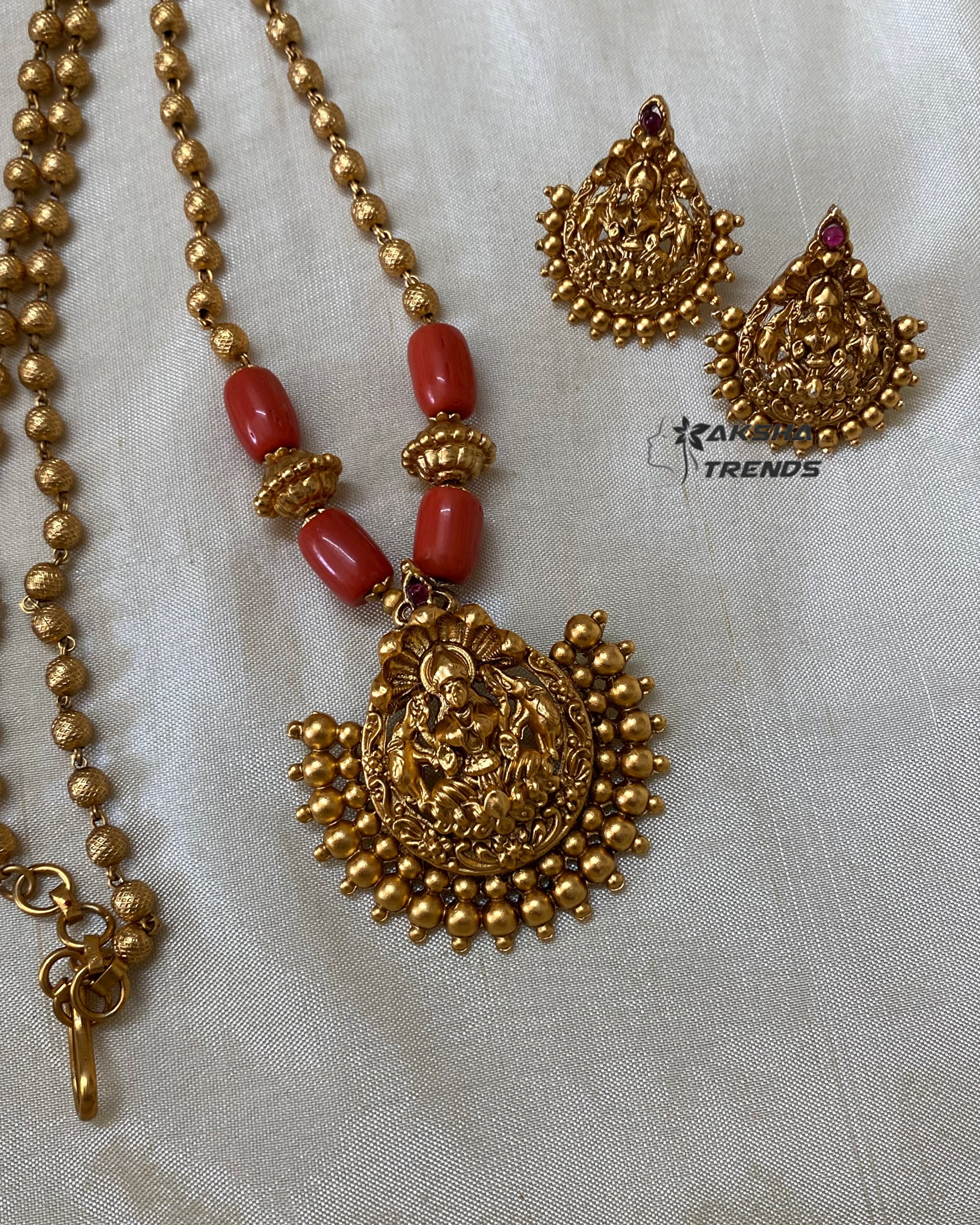 Lakshmi coral chain Aksha Trends