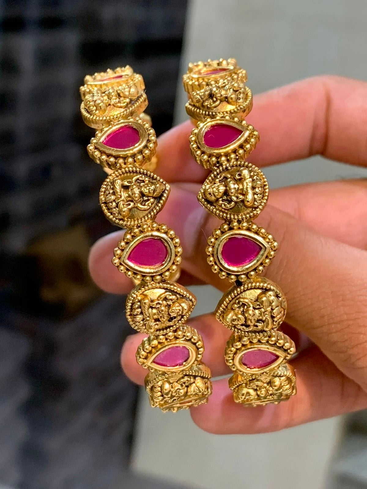 Nayanthara Ruby bangles (2pc) Aksha Trends