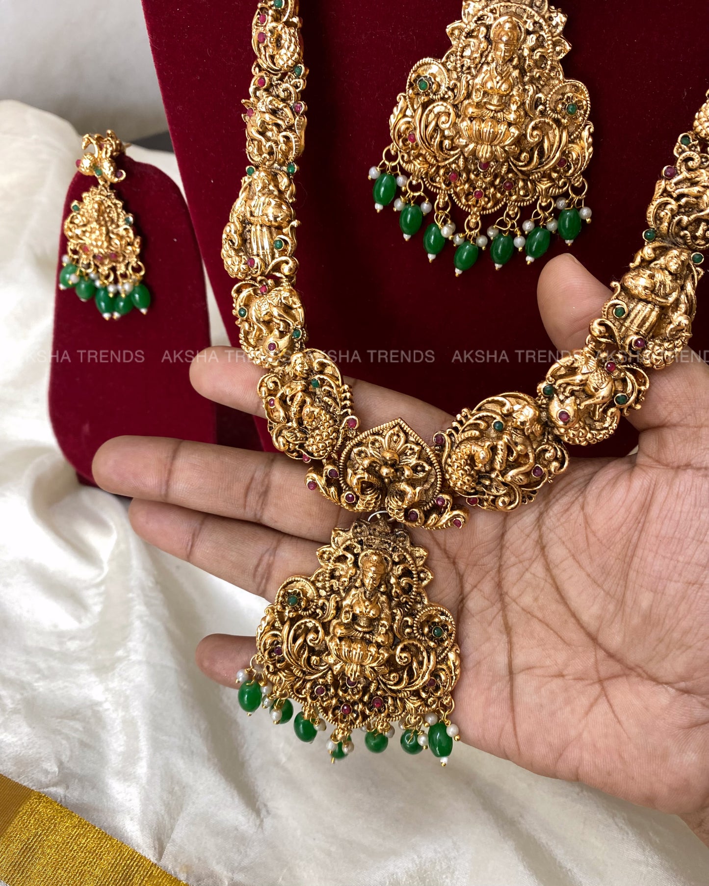 Temple bridal combos -Green Aksha Trends