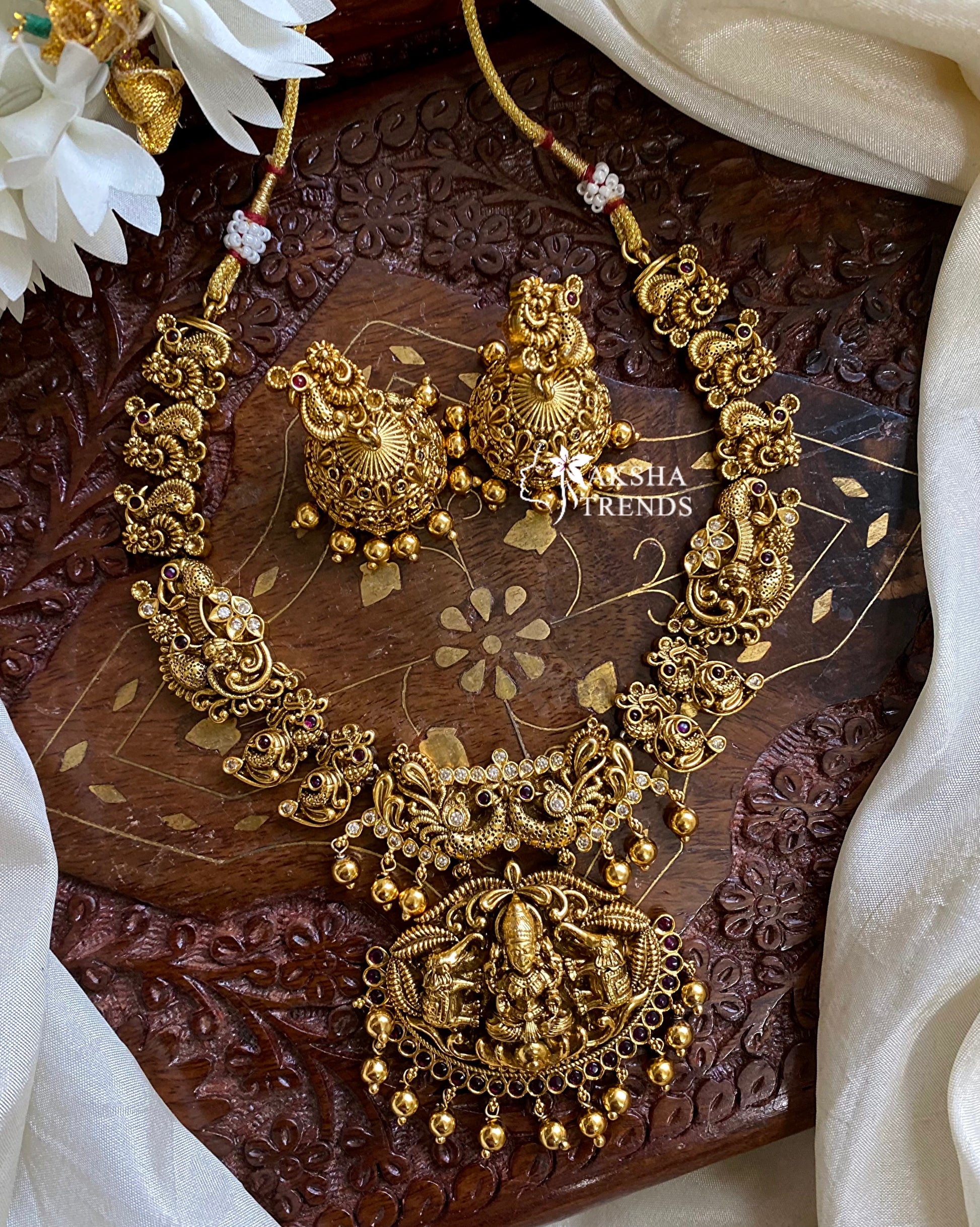 Nagasi Temple Bridal Necklace -Gold Aksha Trends