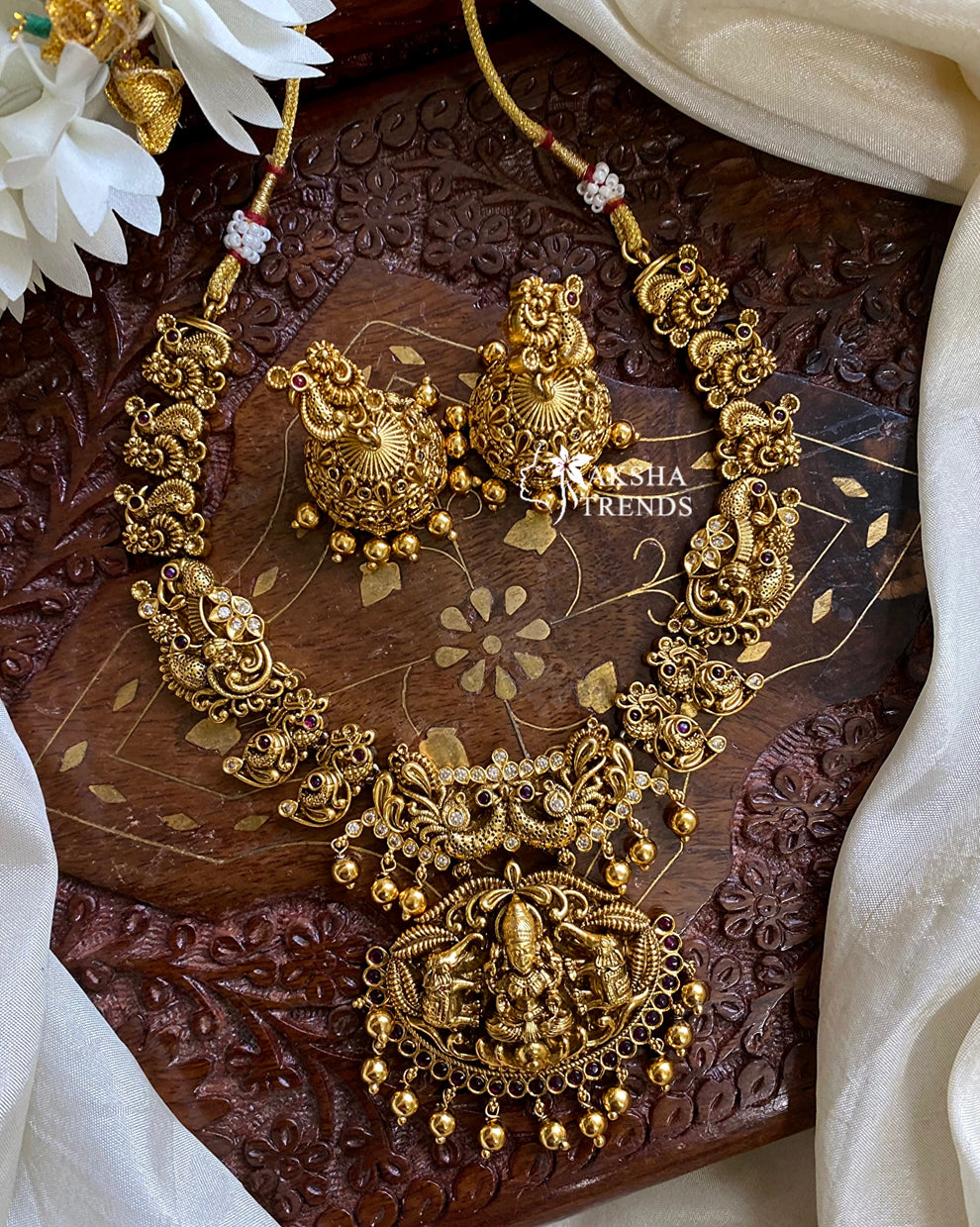 Nagasi Temple Bridal Necklace -Gold Aksha Trends 