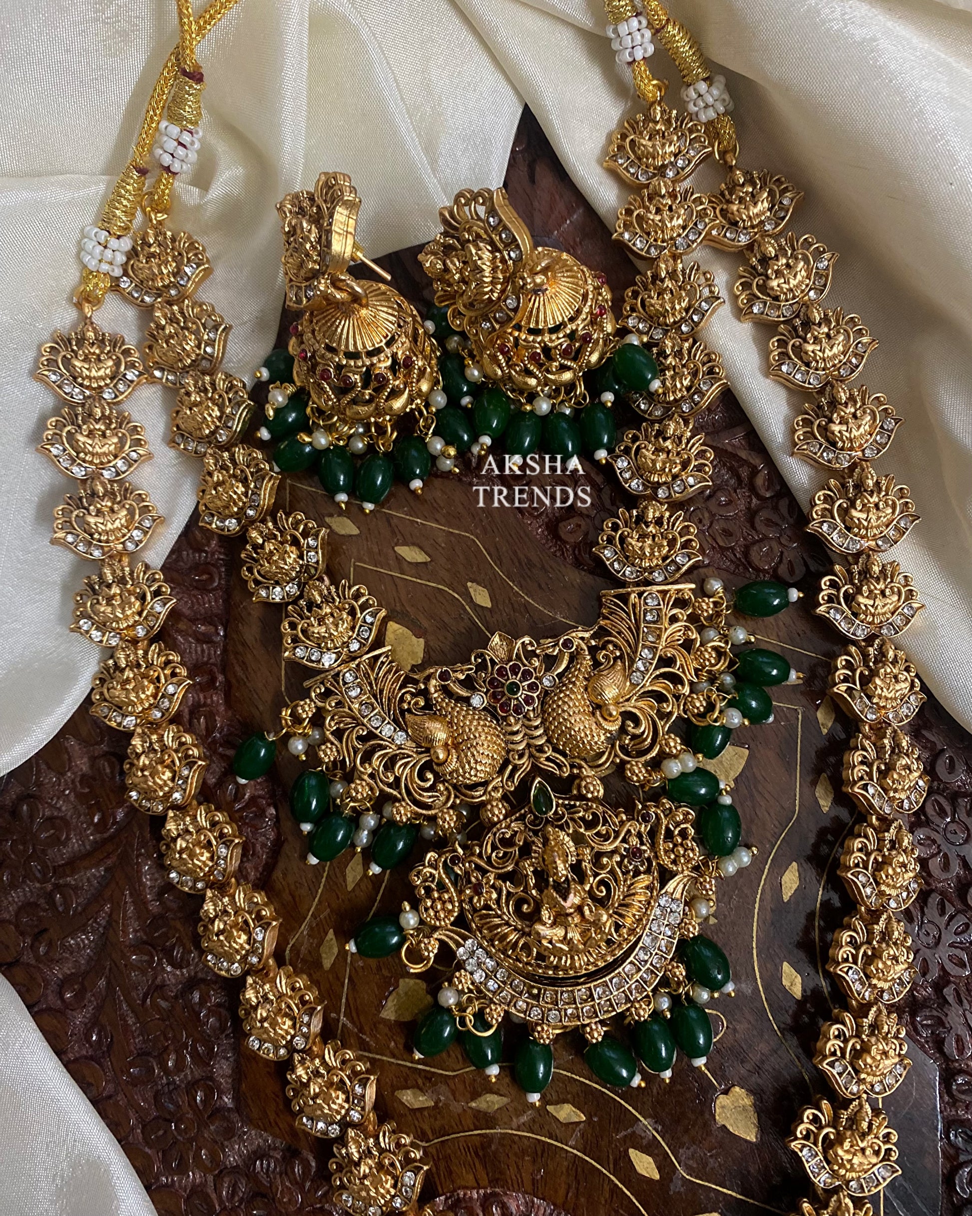 Nagas Temple Bridal Combos -Green Aksha Trends