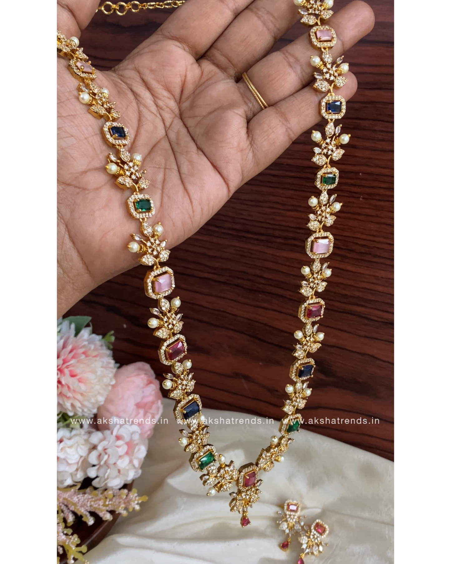 Navaratna floral haram Aksha Trends