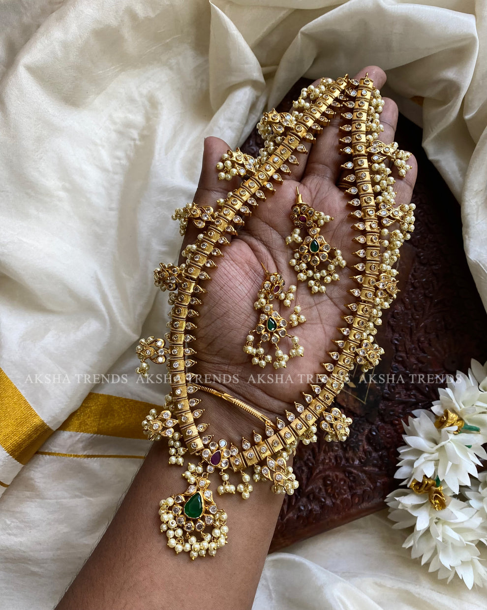 Guttapusalu bridal haram Aksha Trends 