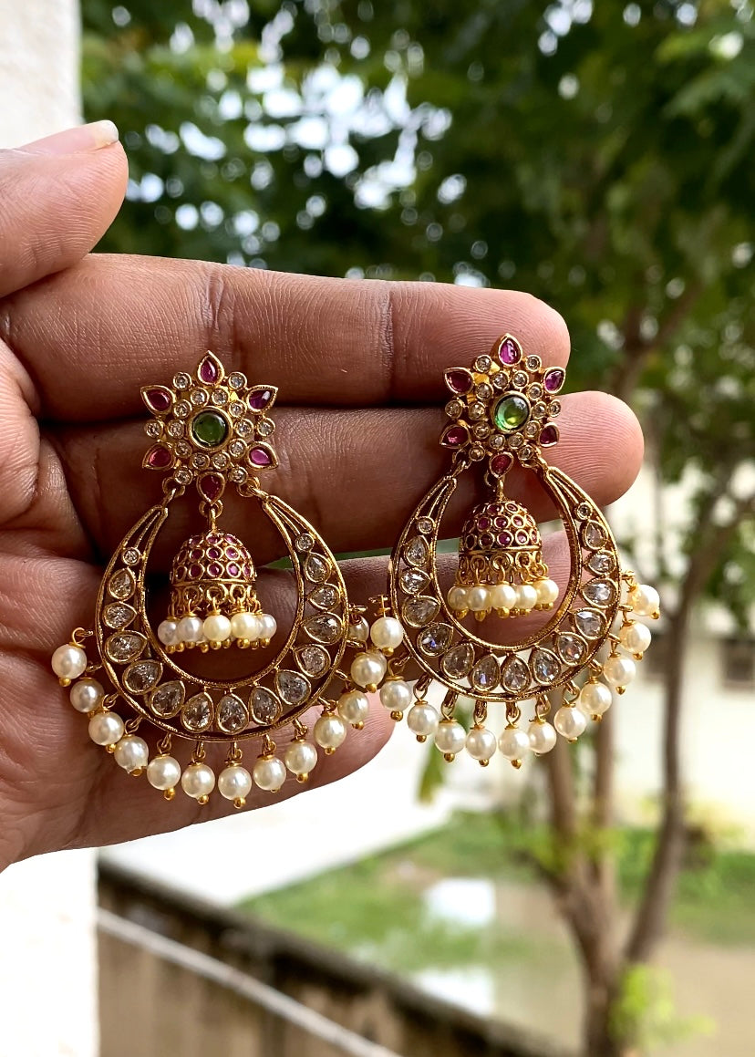 Bridal Chandbali Jhumkas Aksha Trends