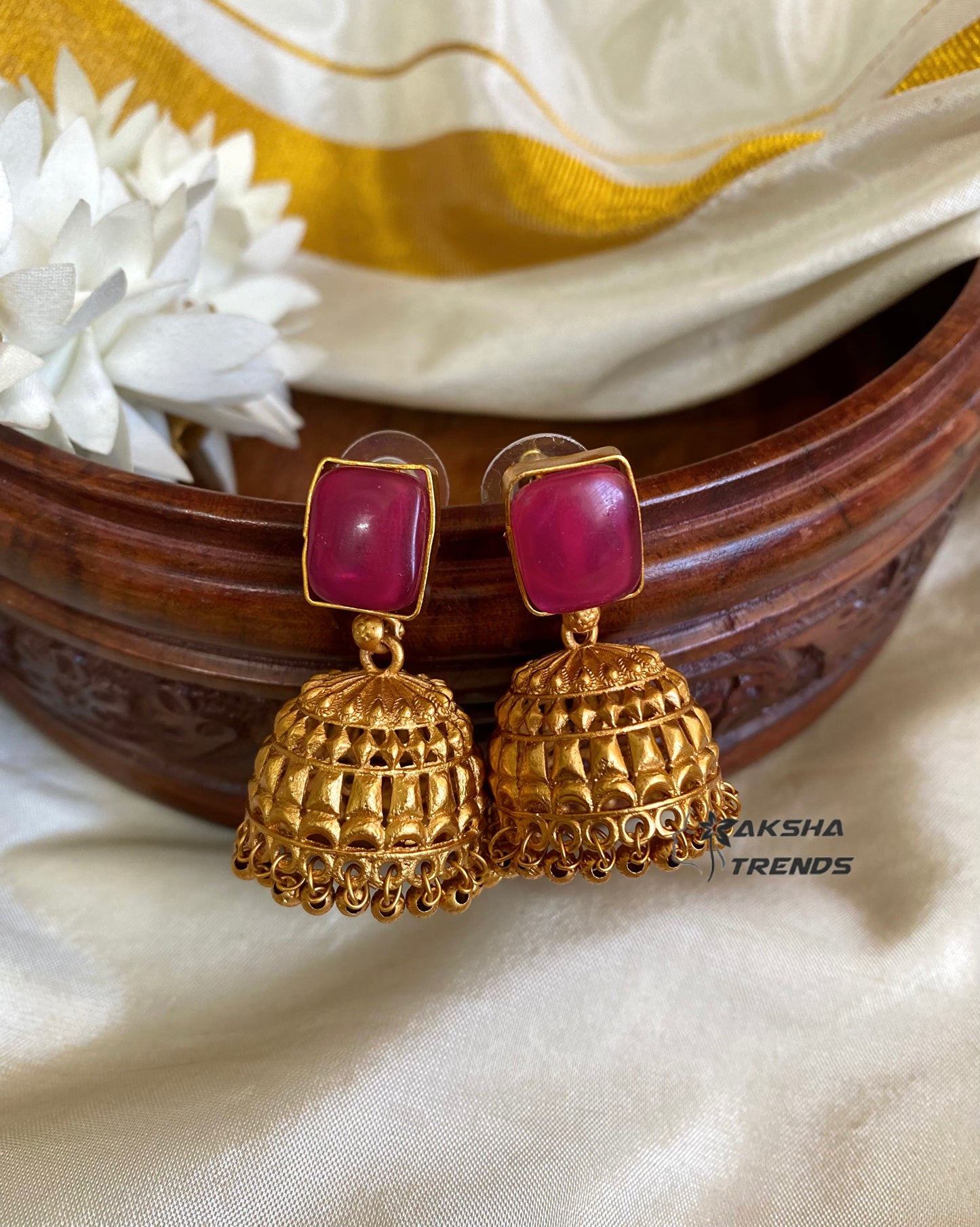 Bridal Jhumkas -light weight Aksha Trends