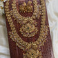 Mayura Grand bridal set -Gold bead Aksha Trends