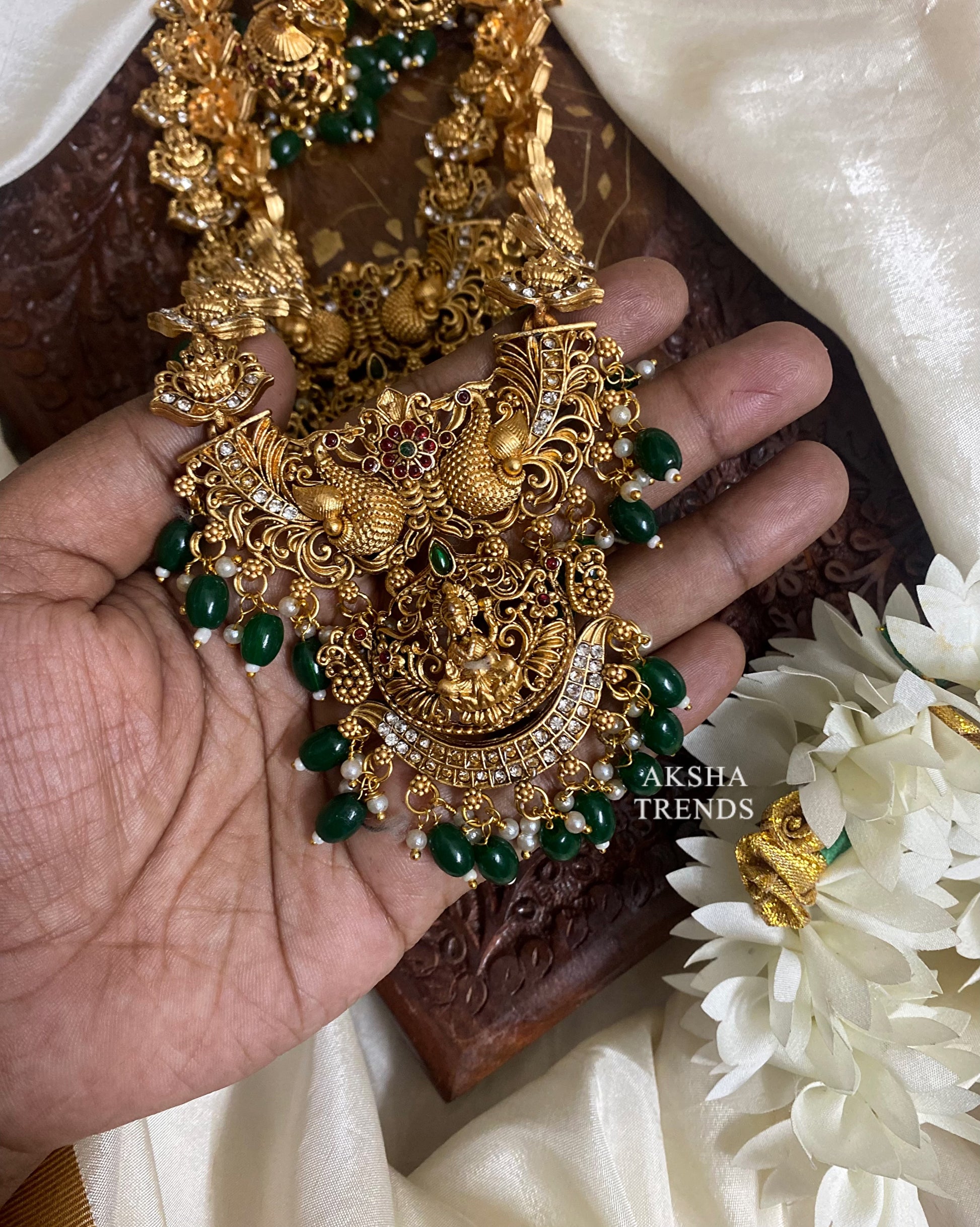 Nagas Temple Bridal Combos -Green Aksha Trends