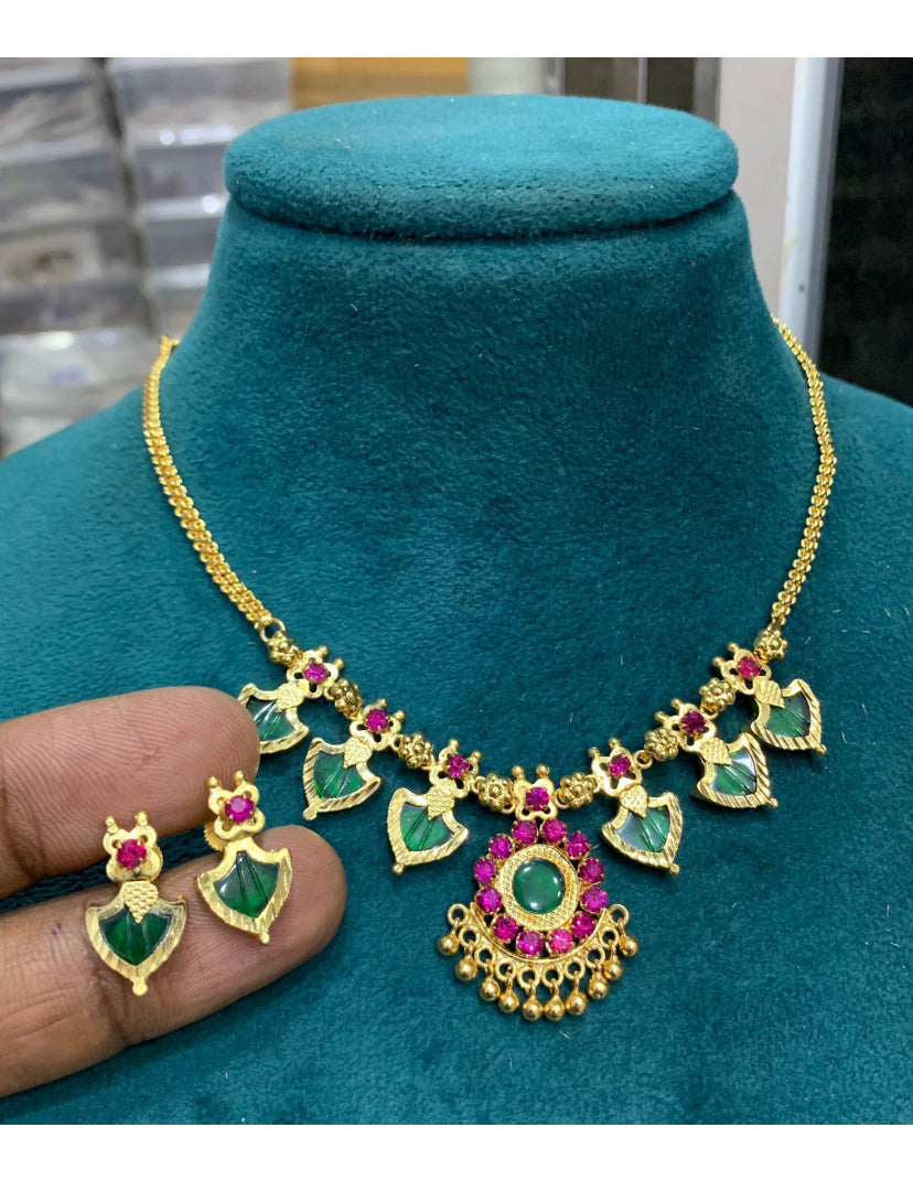 Palaka necklace -Kerala Jewellery Aksha Trends