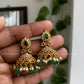 Bridal jhumka green Aksha Trends