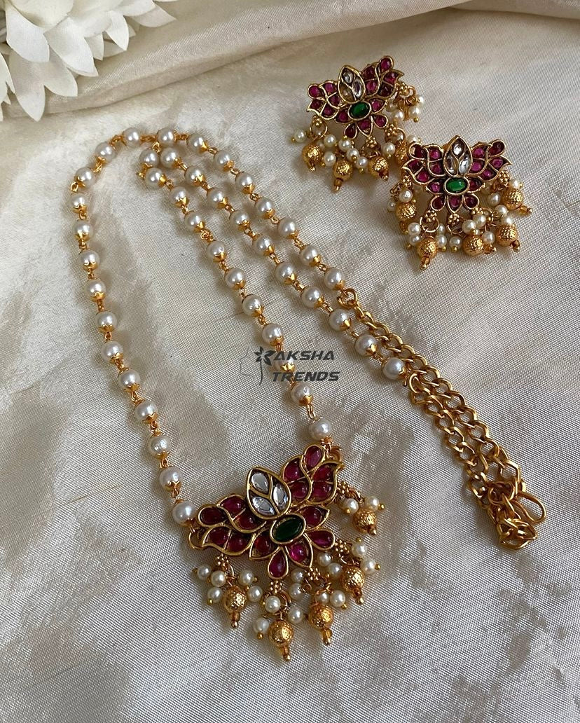 Lotus pearl choker Aksha Trends