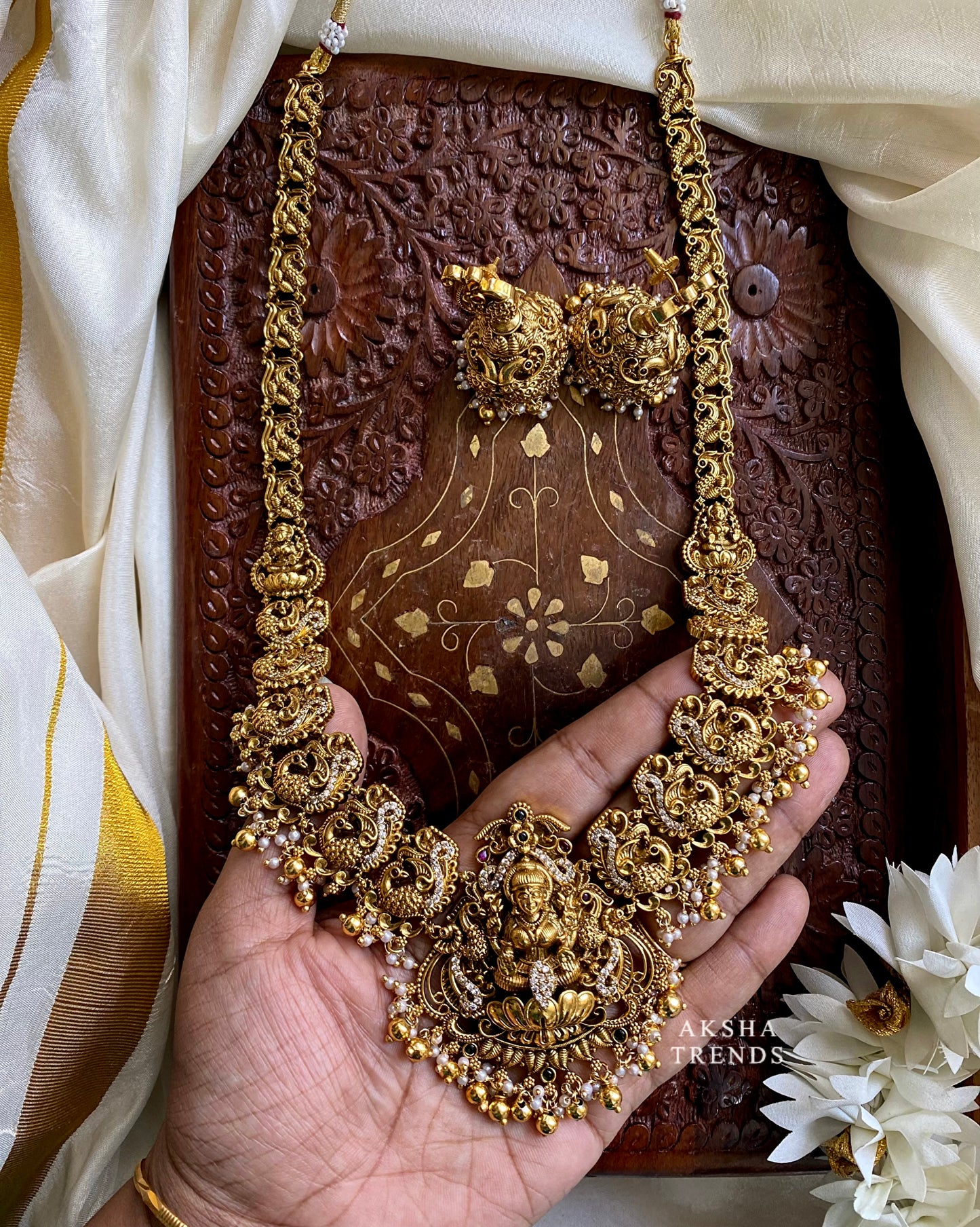 Nagasi bridal Haram -Gold Aksha Trends