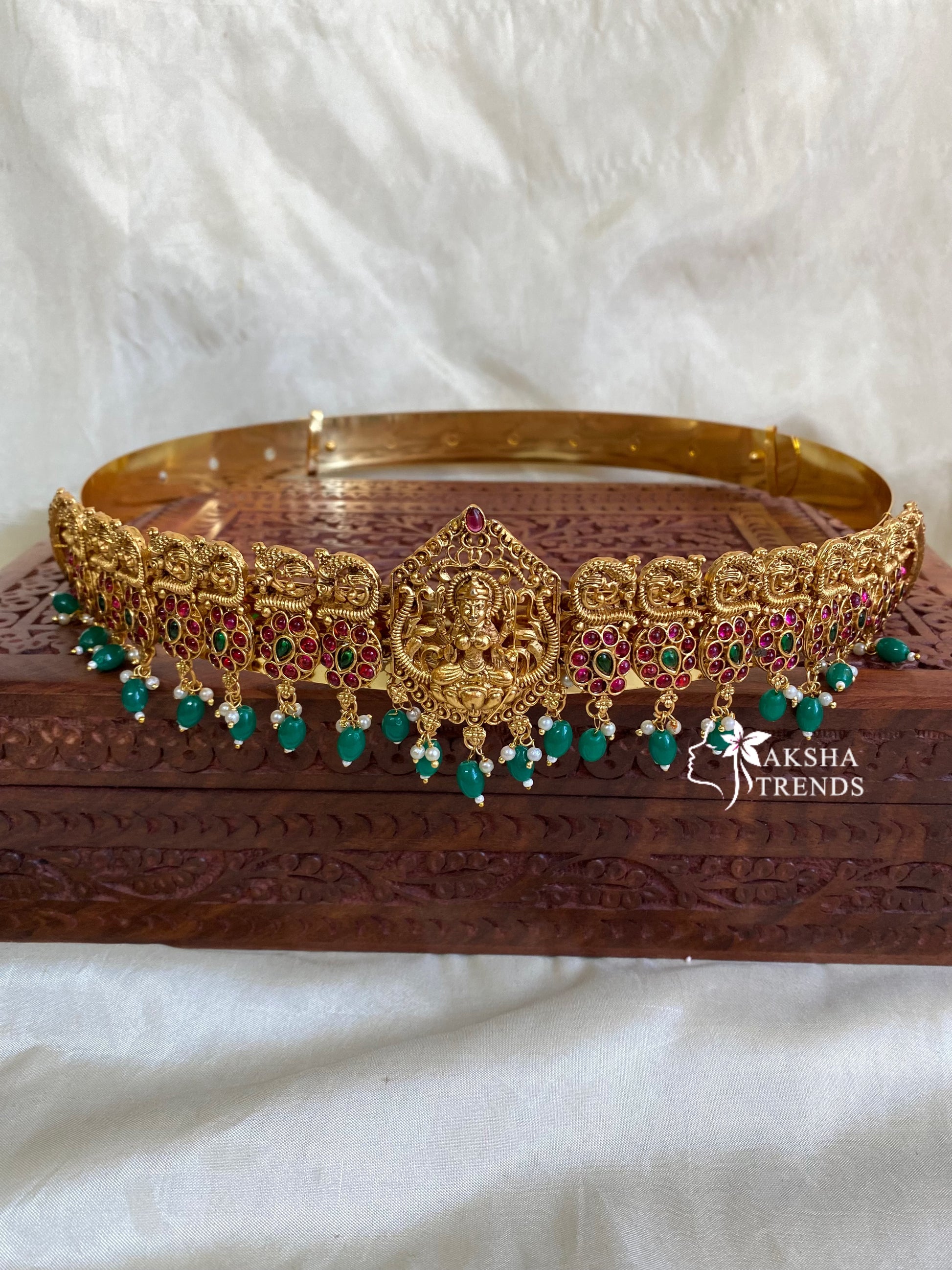 Lakshmi kemp bridal hip belt -Green Aksha Trends