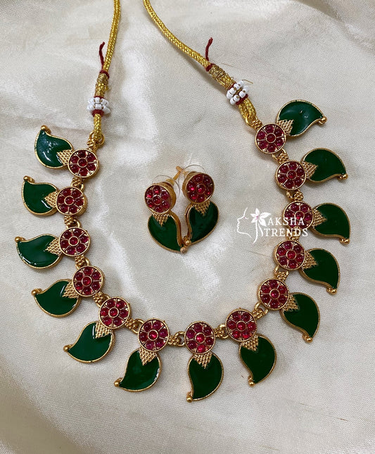 Palakka Necklace Antique Aksha Trends