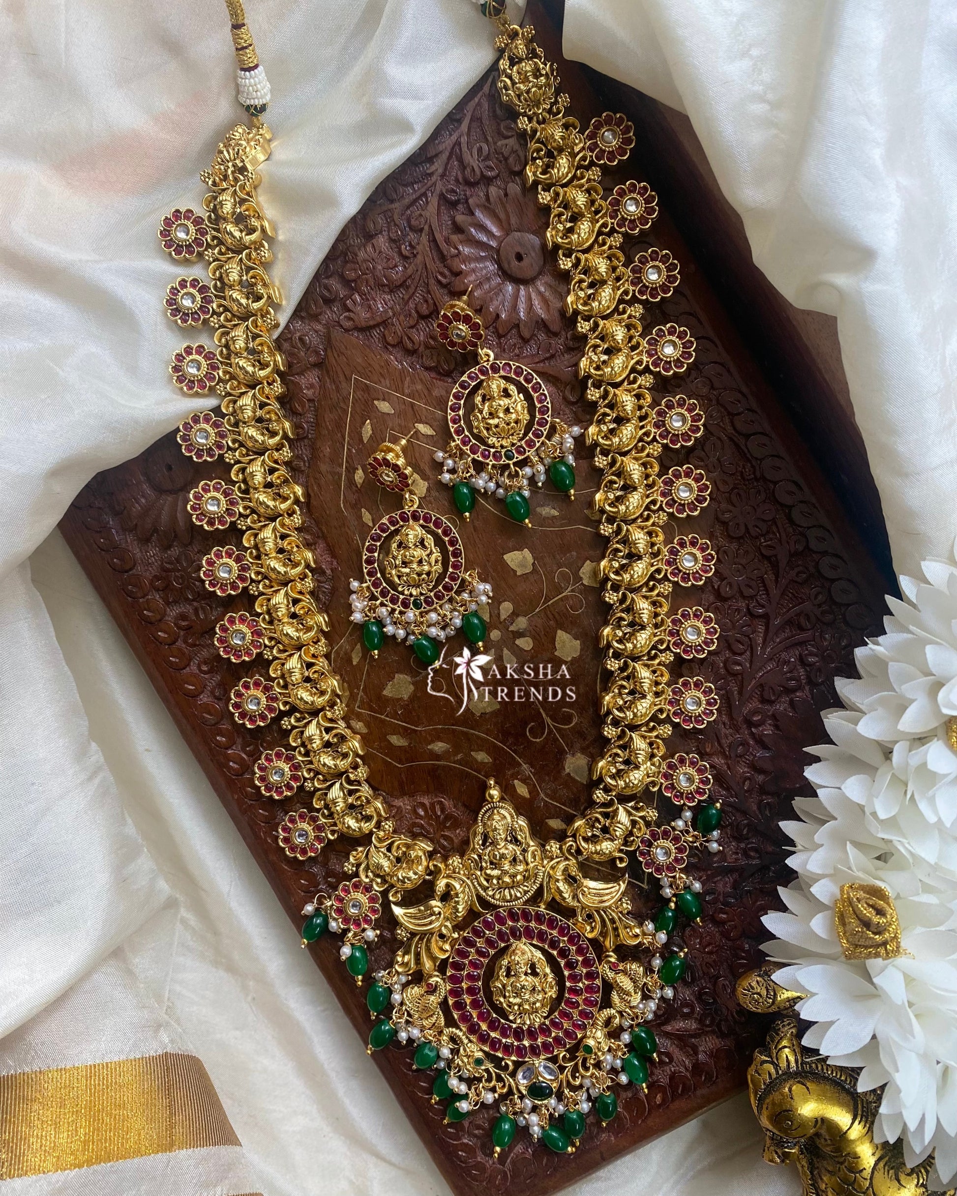 Nagasi bridal Haram -Green Aksha Trends