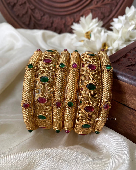 Bridal stone Bangles (6pc) Aksha Trends