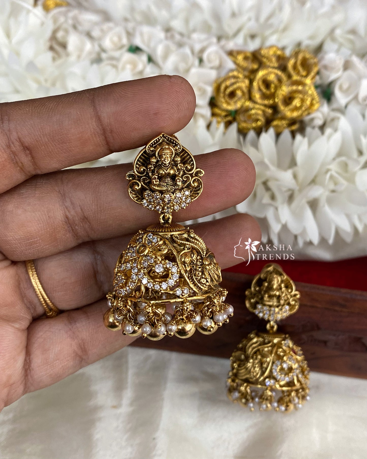 Bridal Nagas Jhumkas -Gold Aksha Trends