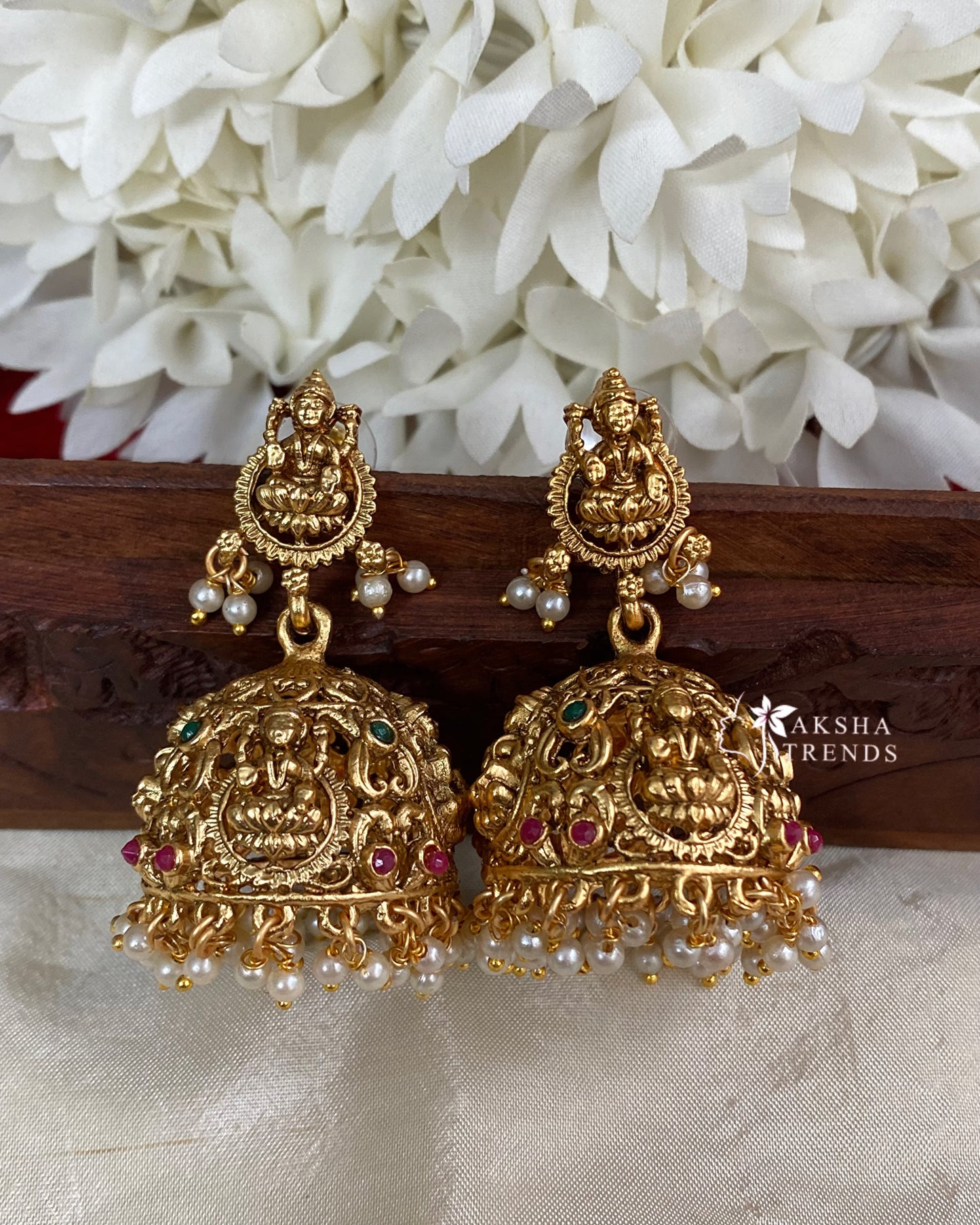 Bridal Jhumkas -pearl Aksha Trends