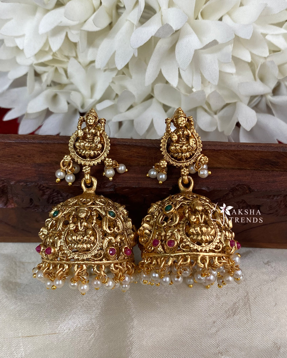 Bridal Jhumkas -pearl Aksha Trends 