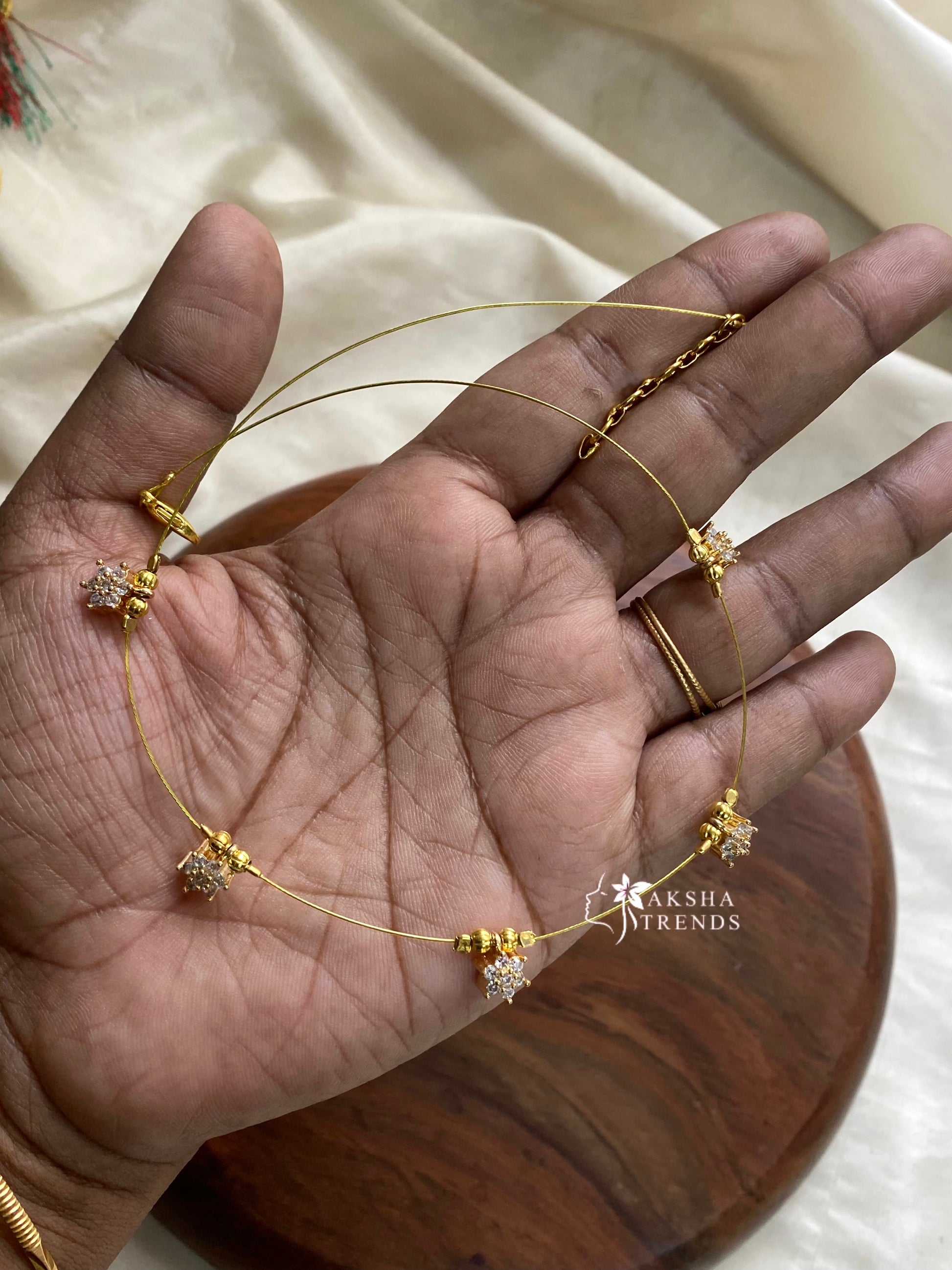 Invisible Necklace -Nakshatra diamond Aksha Trends