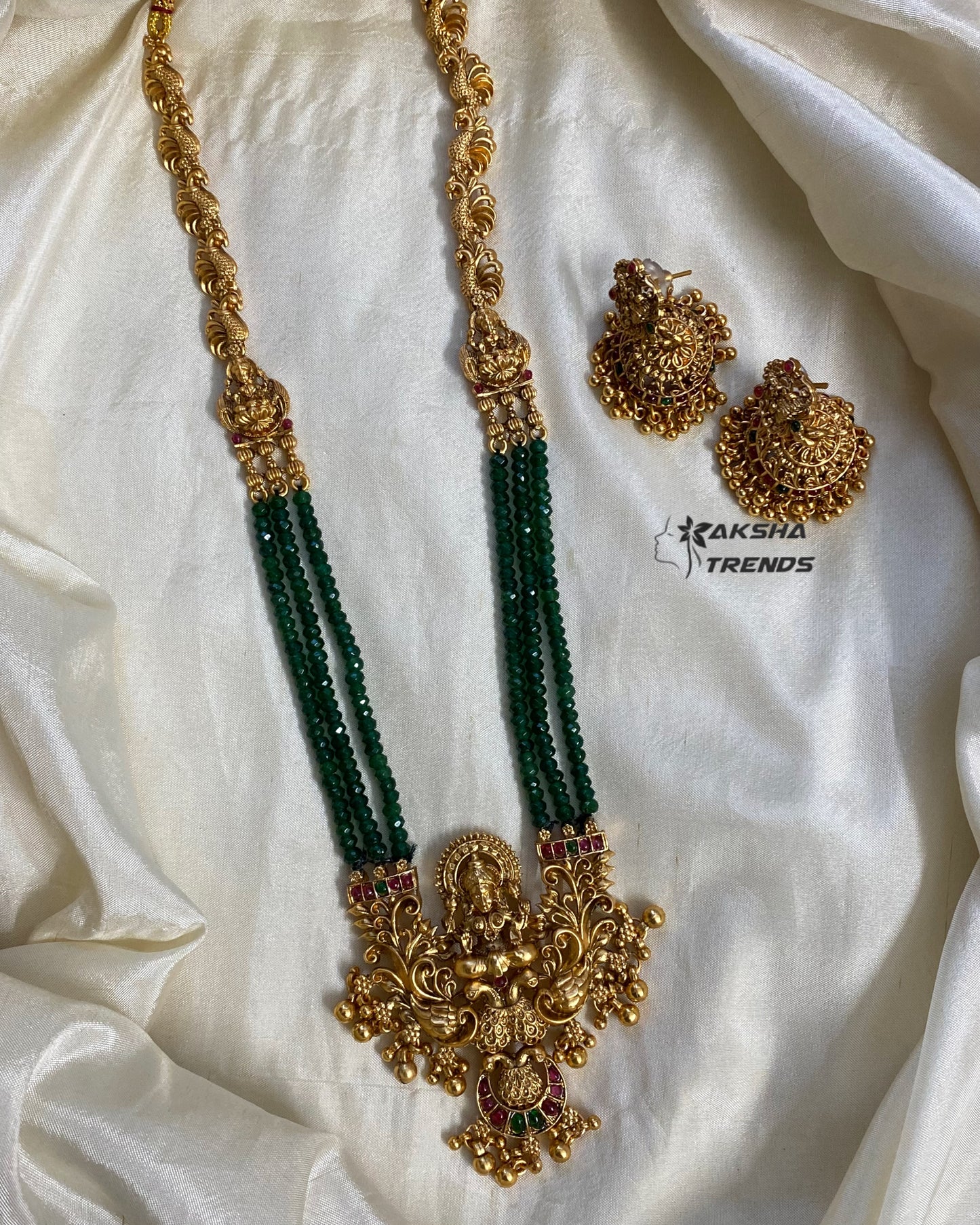 Lakshmi bead haram -Green Aksha Trends