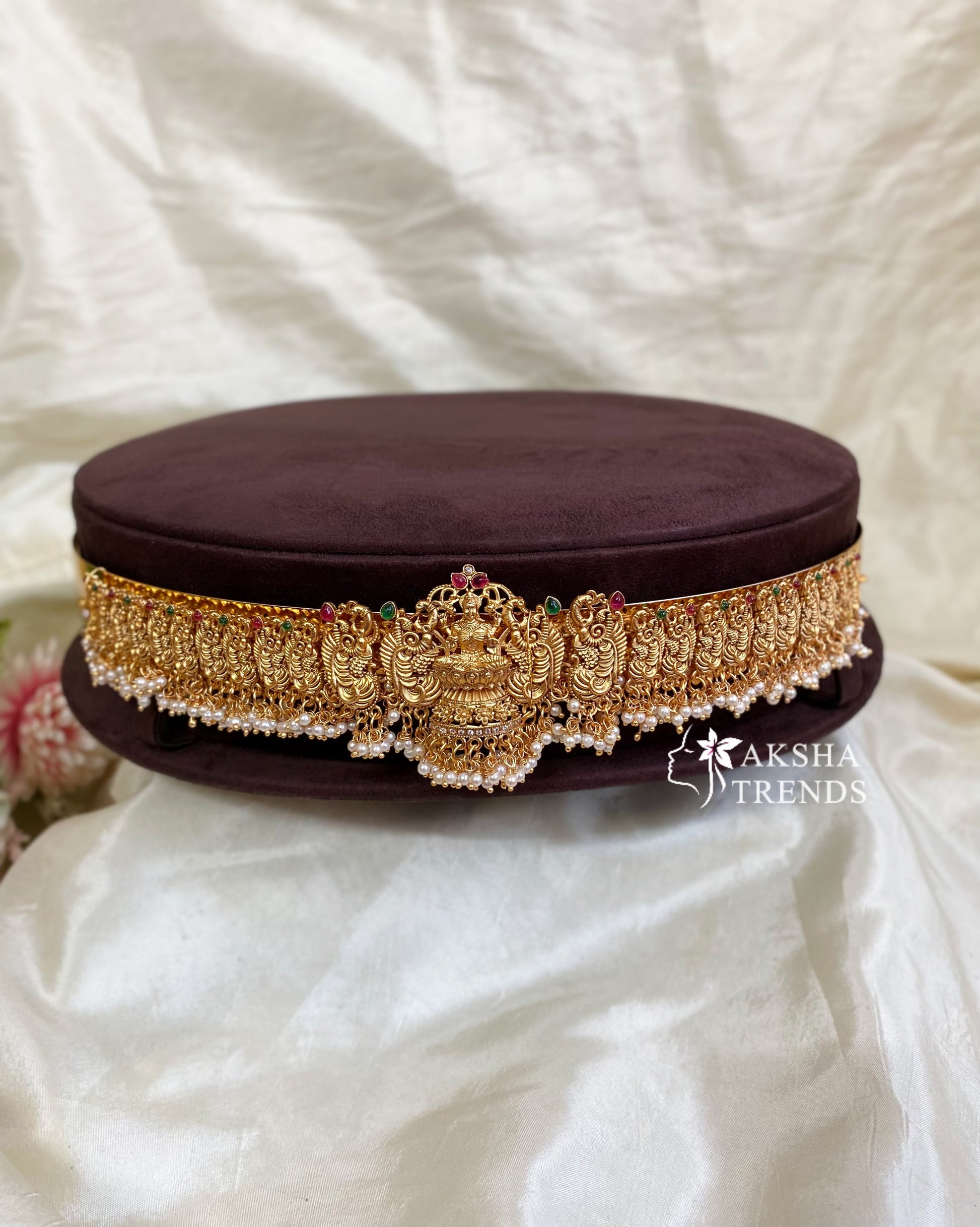 Lakshmi hip belt with pearl beads Aksha Trends