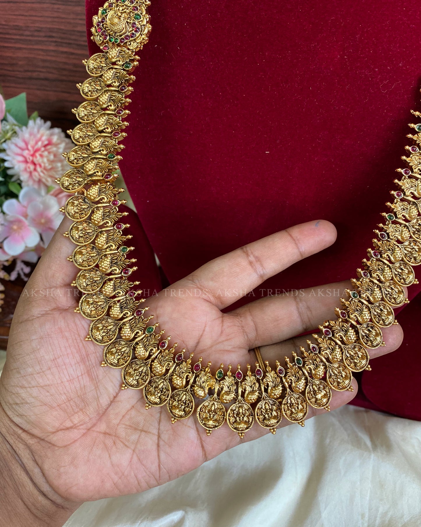 Lakshmi coin bridal Haram Aksha Trends