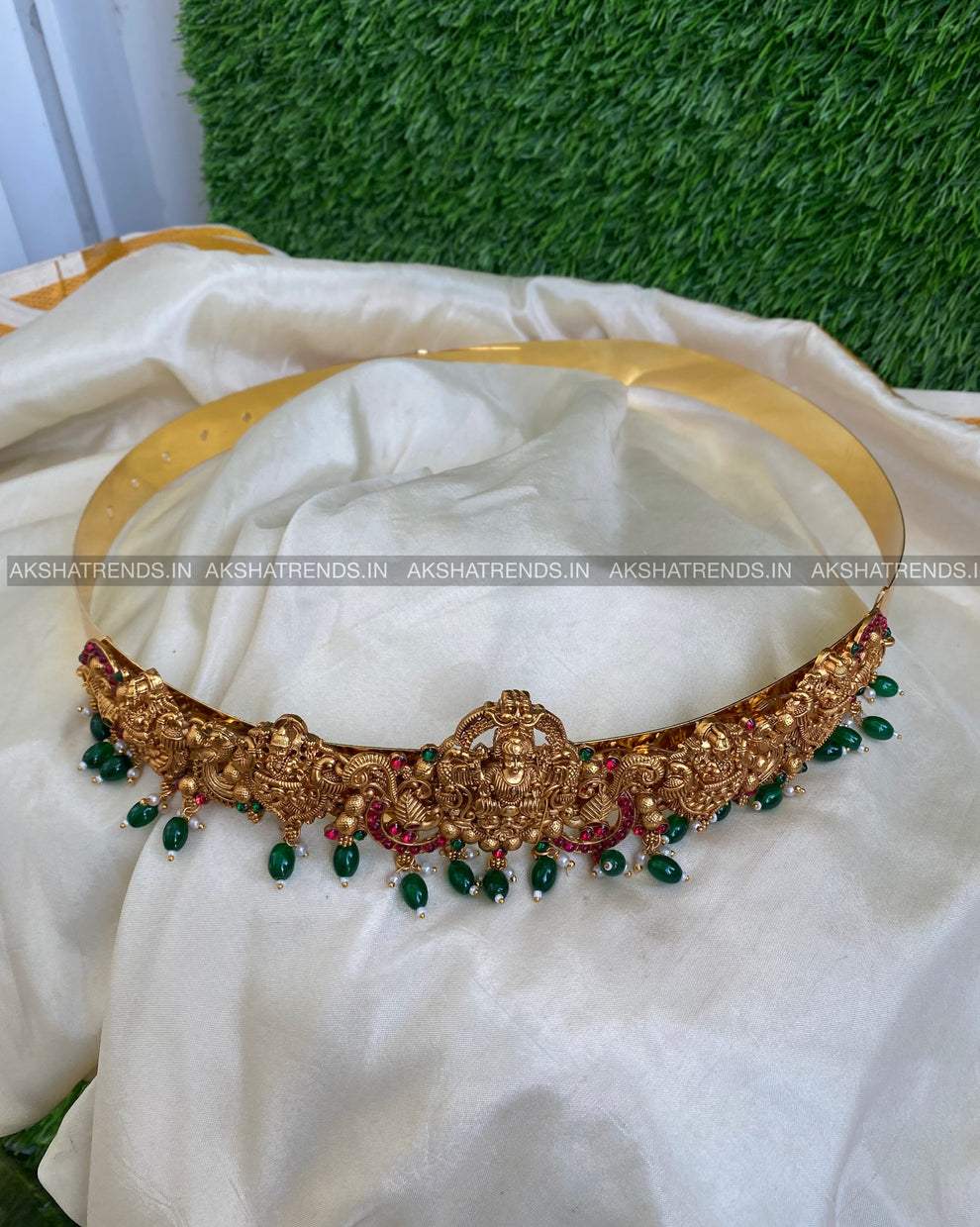 Lakshmi peacock hip belt -Green Aksha Trends 