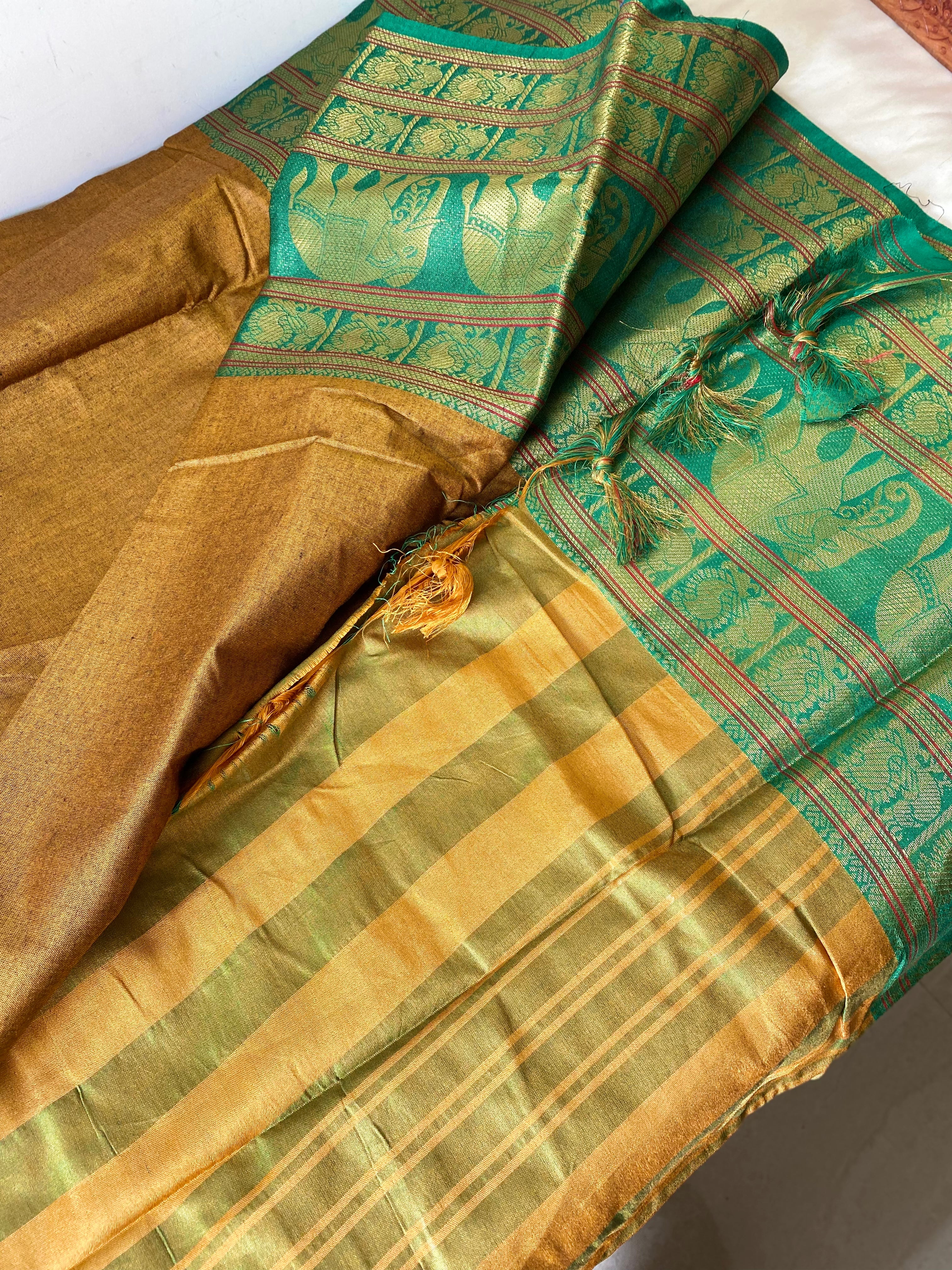 Shop Indigo Blue Kanchipuram Pattu Silk Saree Online | Wedding Sale – Sunasa