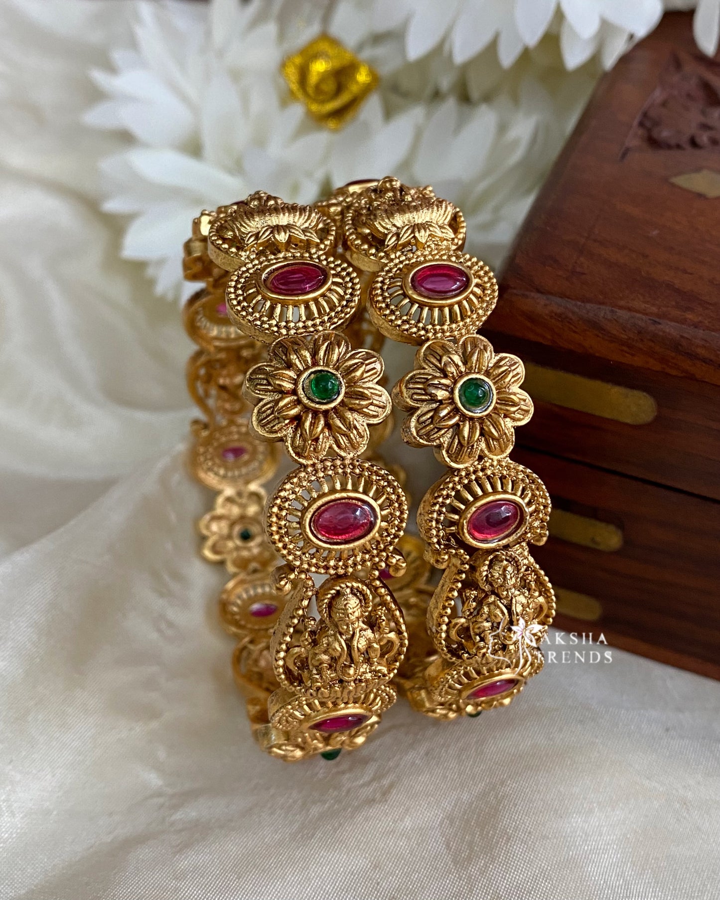 Antique Lakshmi bangles (2pc) Aksha Trends