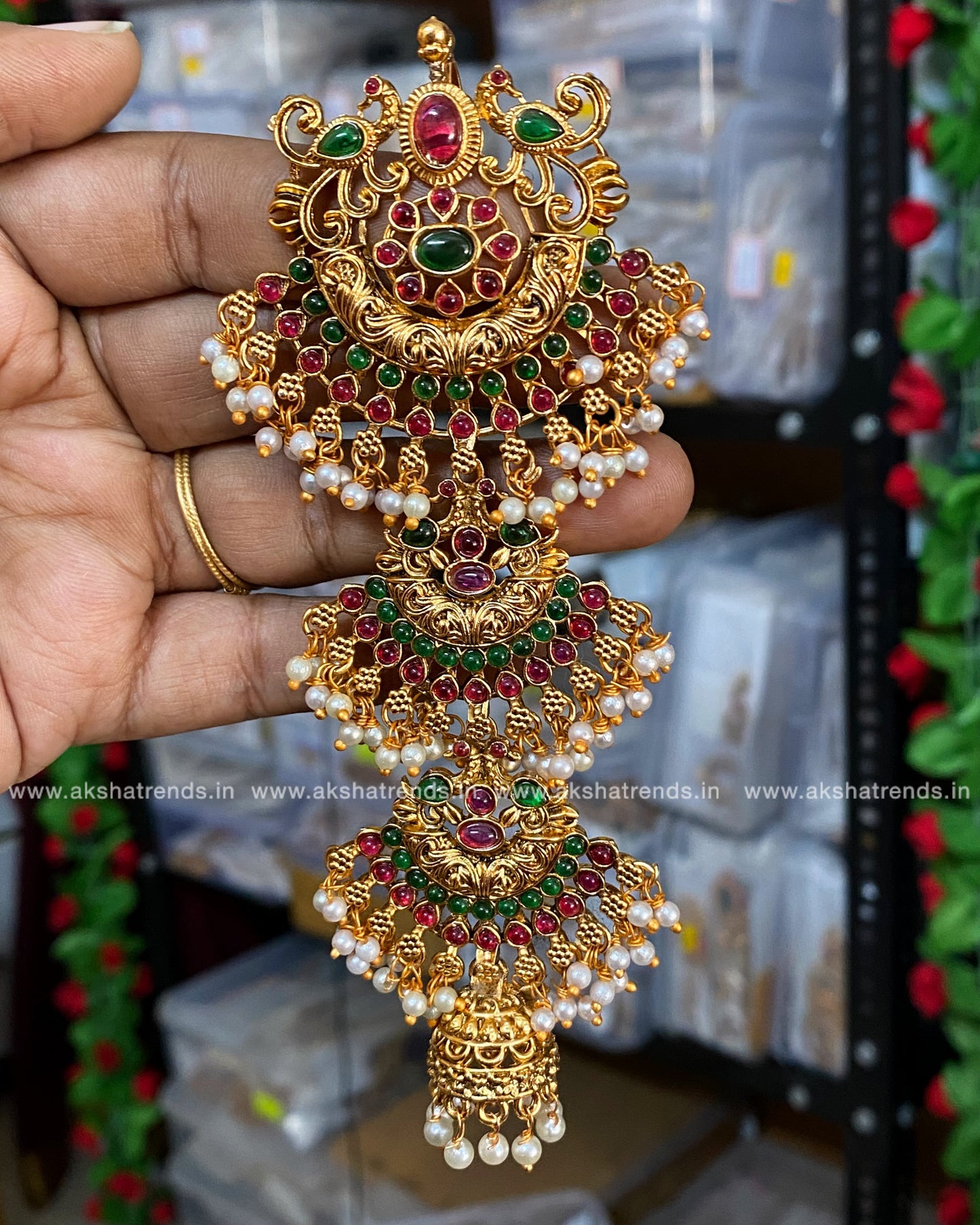 Floral Jadai billa -small Aksha Trends