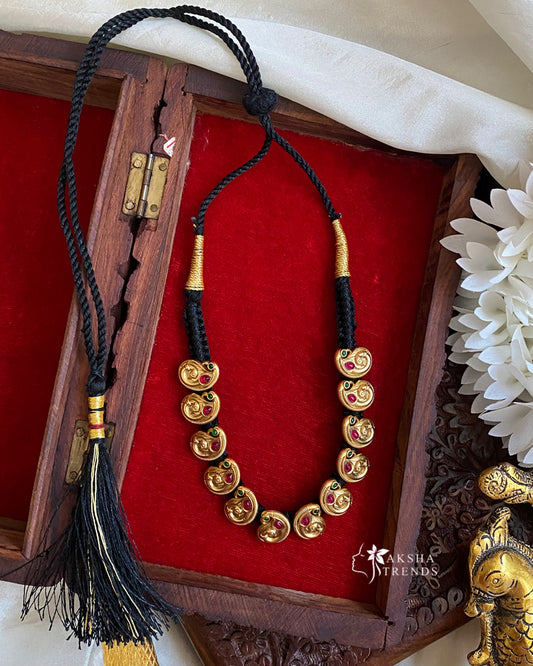 Black thread Dori necklace Aksha Trends