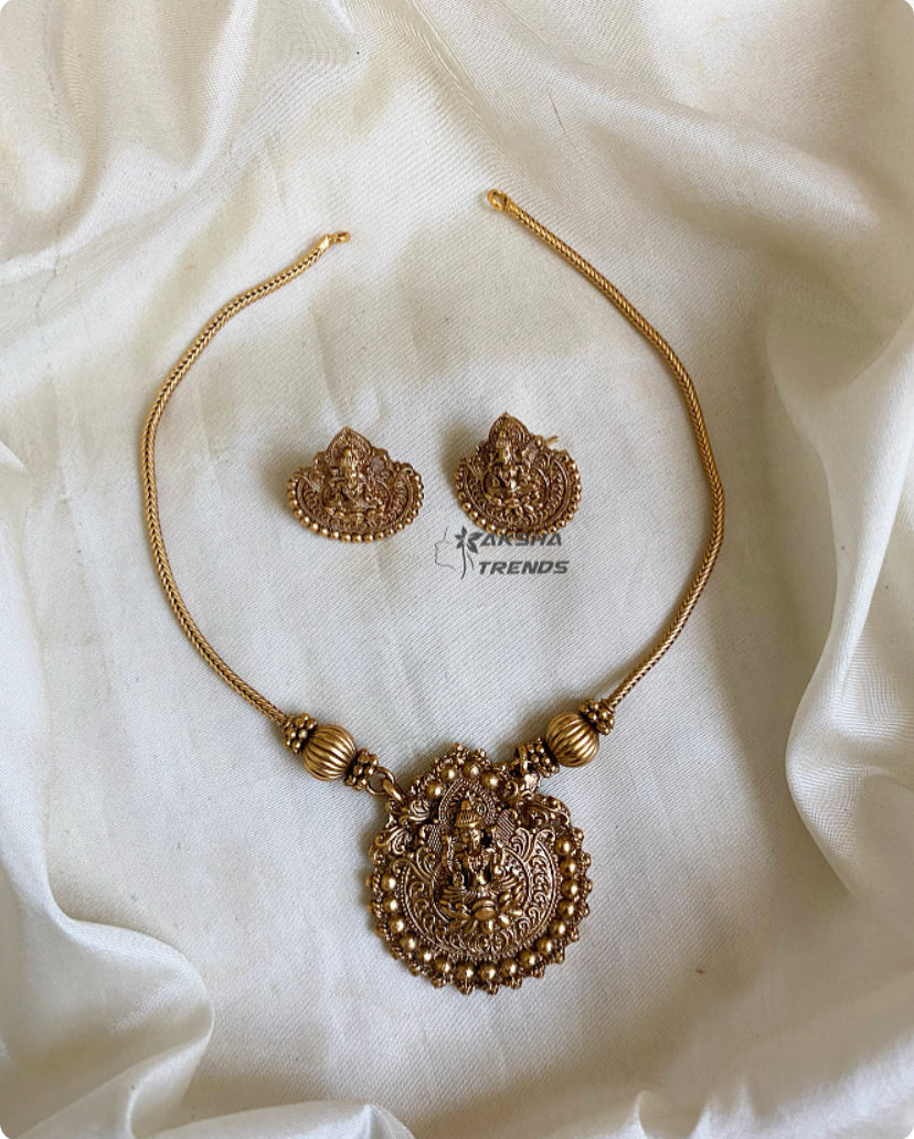 Lakshmi Antique attigai necklace Aksha Trends 