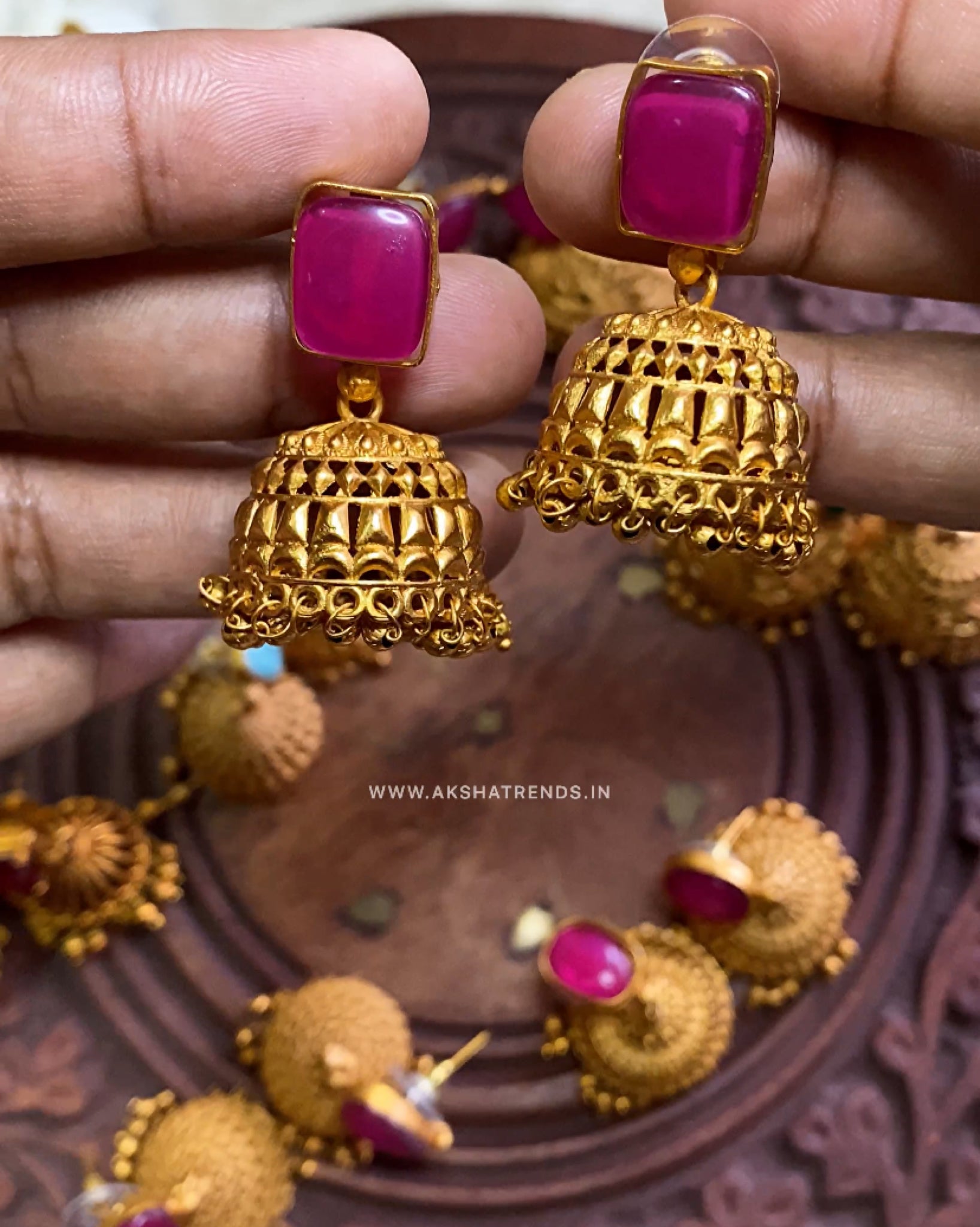 Bridal Jhumkas -light weight Aksha Trends