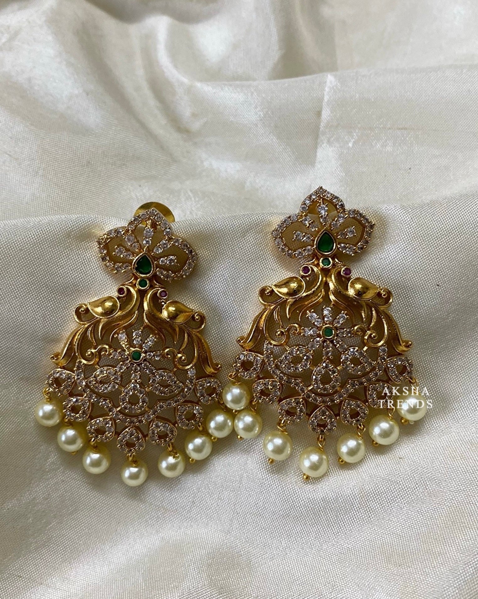 Thogai diamond earrings Aksha Trends