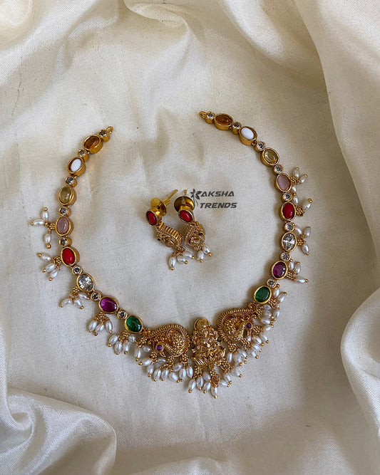 Navaratna Lakshmi Necklace Aksha Trends