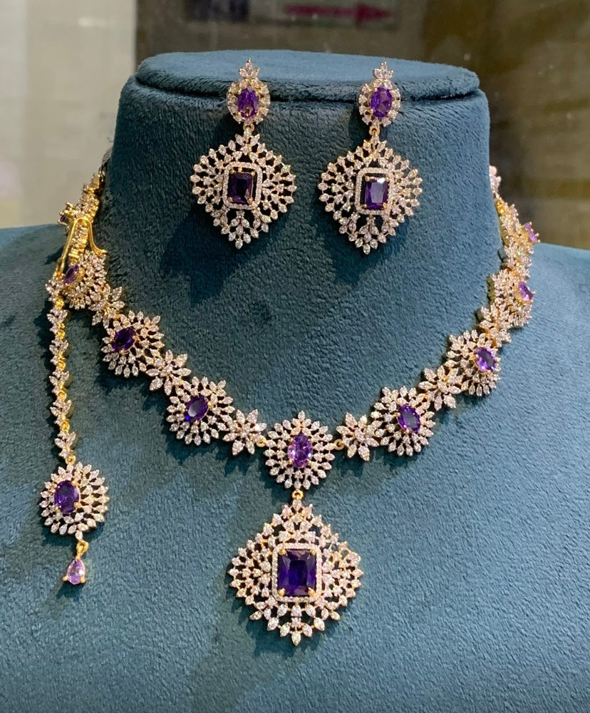 Trivia bridal diamond -Purple Aksha Trends