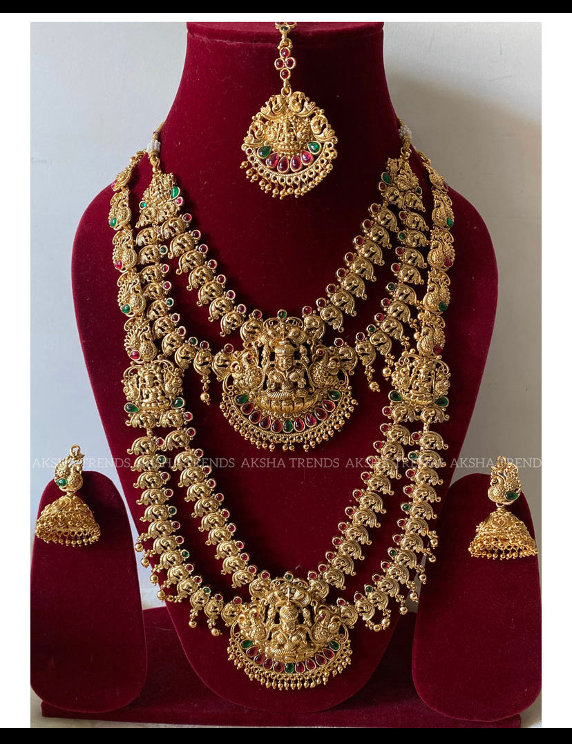 Lakshmi 2 layer chaim semi bridal set Aksha Trends